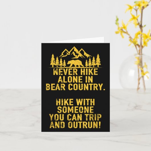 Grappig sarcastisch Volwassen Humor Buitenshuis Be Kaart (Gele Bloem)