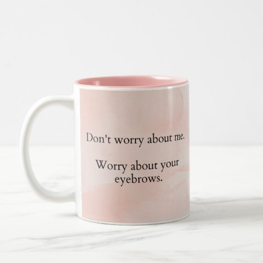 Grappig sarcastisch wenkbrauwen Mok LOL cadeau voo (Links)