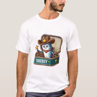 Grappig Sardine Cowboy Sheriff T-shirt