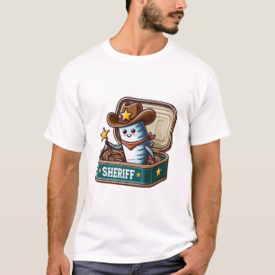 Grappig Sardine Cowboy Sheriff T-shirt