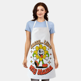 Grappig Sassy Net Als Mijn Mama Retro Bloem Witte Schort