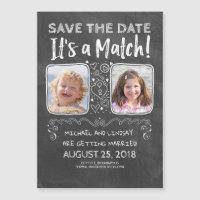 Grappig Save the Date - het is een match
