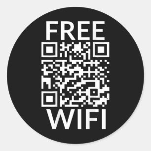 Grappig Scan Gratis Wifi Trump Dancing Prank QR Pr Ronde Sticker
