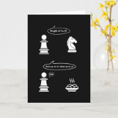 Grappig schaakspel kaart (Gele Bloem)