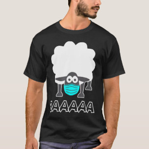 Grappig schaap met mondkapje Anti masker Sheeple X T-shirt