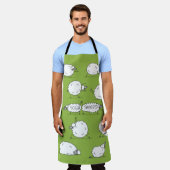 Grappig schaap met yoga, schets schort (Gedragen)