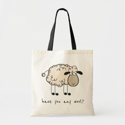 Grappig Schaap Rhyme Breien Tote Bag (Voorkant)