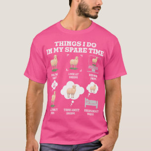 Grappig Schaap Schattige Schaap 6 dingen die ik do T-shirt