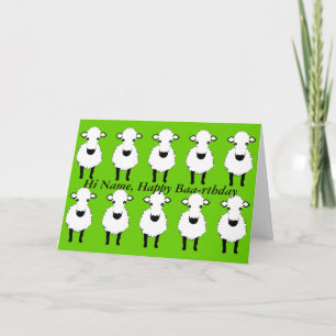 Grappig Schaap verjaardag, baa verjaardag, voeg na Kaart