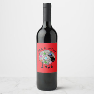 Grappig Schaap wijn fles label Etiket