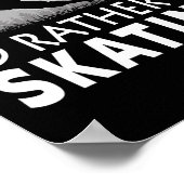 Grappig Schaatsten Poster (Hoek)