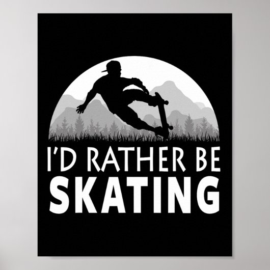Grappig Schaatsten Poster (Voorkant)