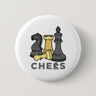 Grappig Schaken Voor Schaakliefhebber Kinderen Jon Ronde Button 5,7 Cm