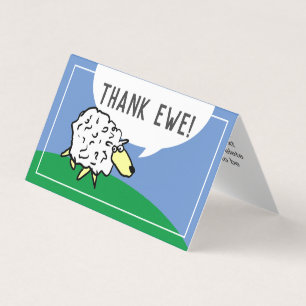 Grappig schapenontwerp dank Ewe Pun Kaart
