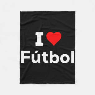 Grappig Schattig Ik Hart Liefde Voetbal Sport Voet Fleece Deken