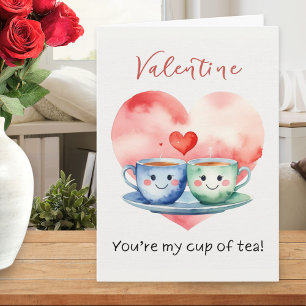 Grappig Schattig Jij Bent Mijn Kopje Thee Valentij Feestdagen Kaart