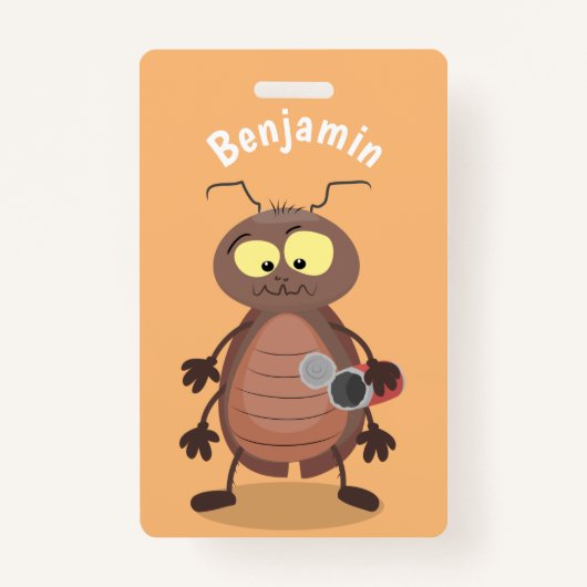 Grappig schattig kakkertekenfilm badge (Voorkant)