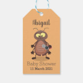 Grappig schattig kakkertekenfilm cadeaulabel (Achterkant)