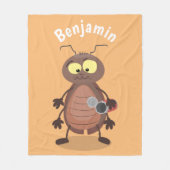 Grappig schattig kakkertekenfilm fleece deken (Voorkant)