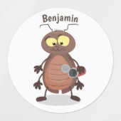 Grappig schattig kakkertekenfilm labels (Design 2)