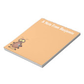 Grappig schattig kakkertekenfilm notitieblok (Gedraaid)