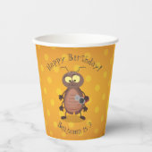 Grappig schattig kakkertekenfilm papieren bekers (Voorkant)