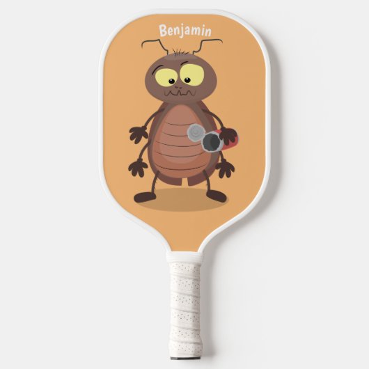 Grappig schattig kakkertekenfilm pickleball paddle (Voorkant)