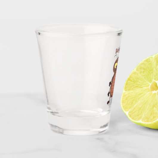 Grappig schattig kakkertekenfilm shot glas (Links)