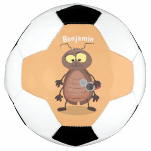 Grappig schattig kakkertekenfilm voetbal