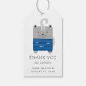 Grappig schattig kattendier. Kinderen verjaardag d Cadeaulabel (Voorkant)