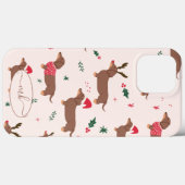Grappig schattig kersthondenschildertje Case-Mate iPhone case (Achterkant (horizontaal))