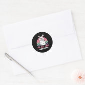 Grappig Schattig Llama 32e verjaardagscadeau voor Ronde Sticker (Envelop)