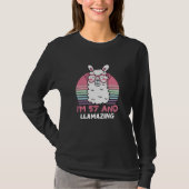 Grappig Schattig Llama 57e verjaardagscadeau voor T-shirt (Voorkant)