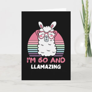 Grappig Schattig Llama 60ste verjaardagscadeau voo Kaart