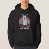 Grappig Schattig Llama 67e verjaardagscadeau voor Hoodie (Voorkant)