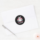 Grappig Schattig Llama 76e verjaardagscadeau voor Ronde Sticker (Envelop)