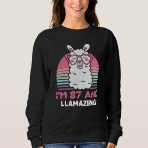 Grappig Schattig Llama 87e verjaardagscadeau voor Trui