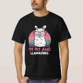 Grappig Schattig Llama 90ste verjaardagscadeau voo T-shirt (Voorkant)