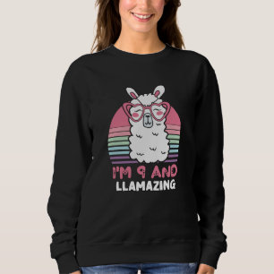 Grappig Schattig Llama 9e verjaardagscadeau voor v Trui
