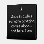 Grappig schattig meisje keramisch ornament (Links)