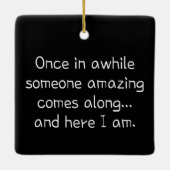 Grappig schattig meisje keramisch ornament (Achterkant)