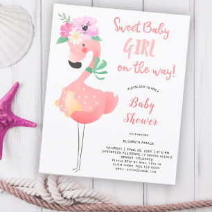 Grappig schattig roze flamingo floral BUDGET baby