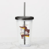 Grappig schattig teckel voor lange hond ouder acryl drinkbeker (Voorkant)