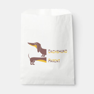 Grappig schattig teckel voor lange hond ouder bedankzakje