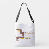 Grappig schattig teckel voor lange hond ouder crossbody tas (Achterkant)