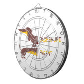 Grappig schattig teckel voor lange hond ouder dartbord (Voorkant Rechts)