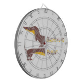 Grappig schattig teckel voor lange hond ouder dartbord (Voorkant Links)