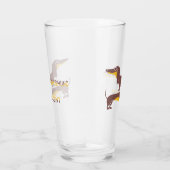 Grappig schattig teckel voor lange hond ouder glas (Rechts)