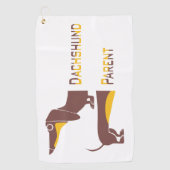 Grappig schattig teckel voor lange hond ouder golfhanddoek (Voorkant)