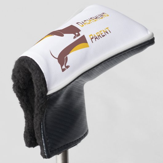 Grappig schattig teckel voor lange hond ouder golfheadcover (3/4 voorkant)